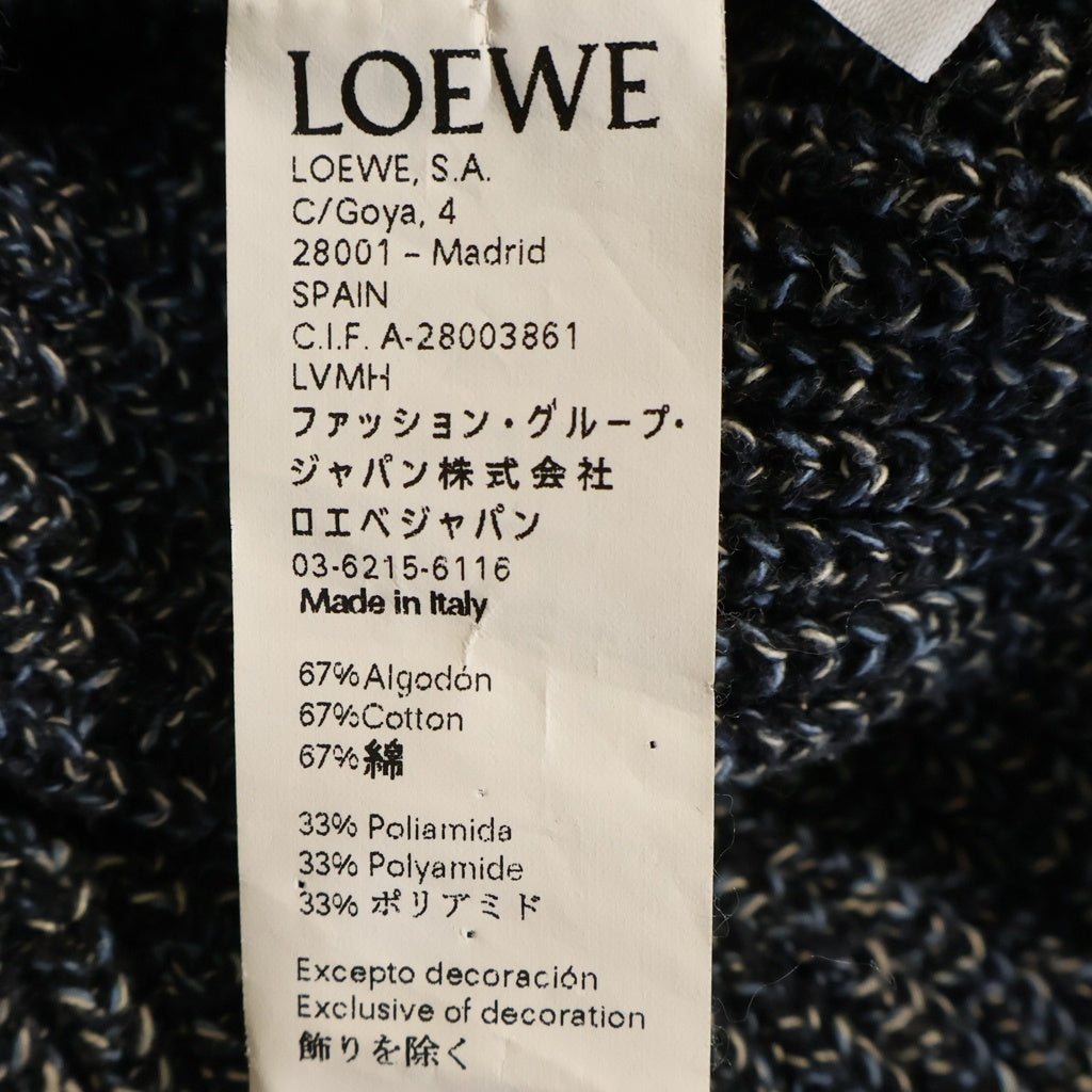 LOEWE(ロエベ) EYE NATURE ショールカラー ハーフボタンニット グレー