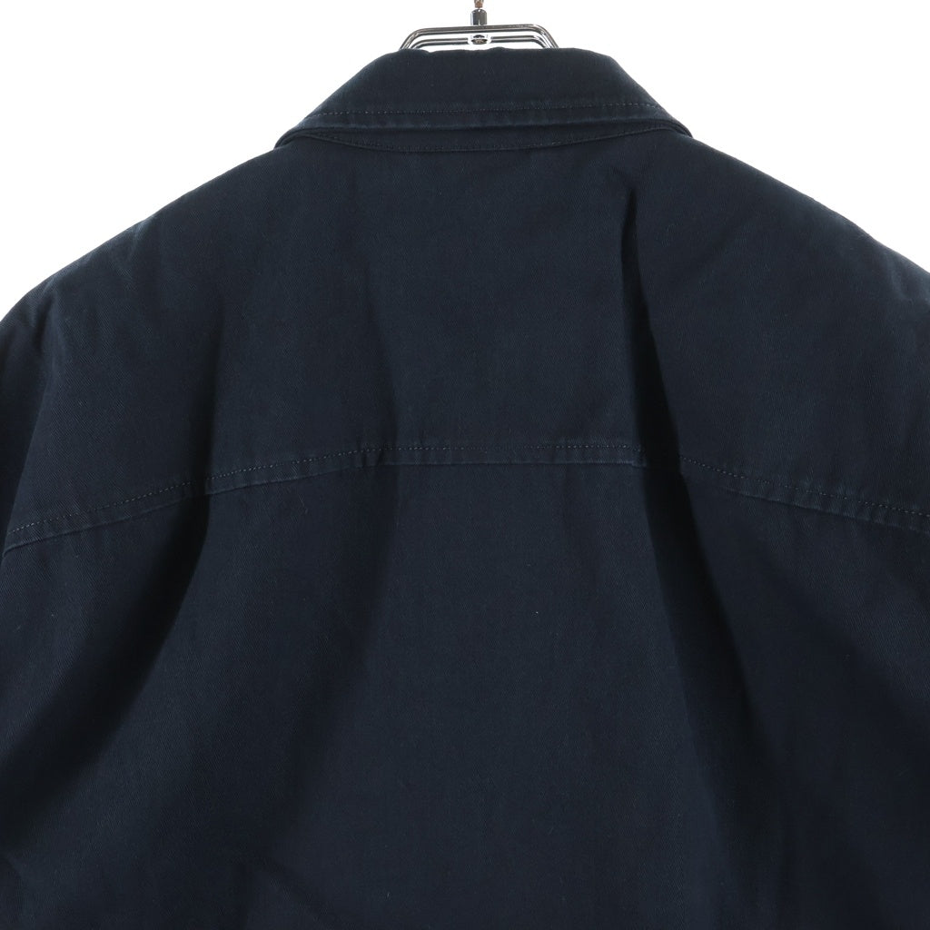 AMBUSH(アンブッシュ) 23SS ZIPPED UNISEX SHIRT ジップド ユニセックス ショートスリーブ半袖シャツ ジャケット ブラック BMGG001S23FAB001