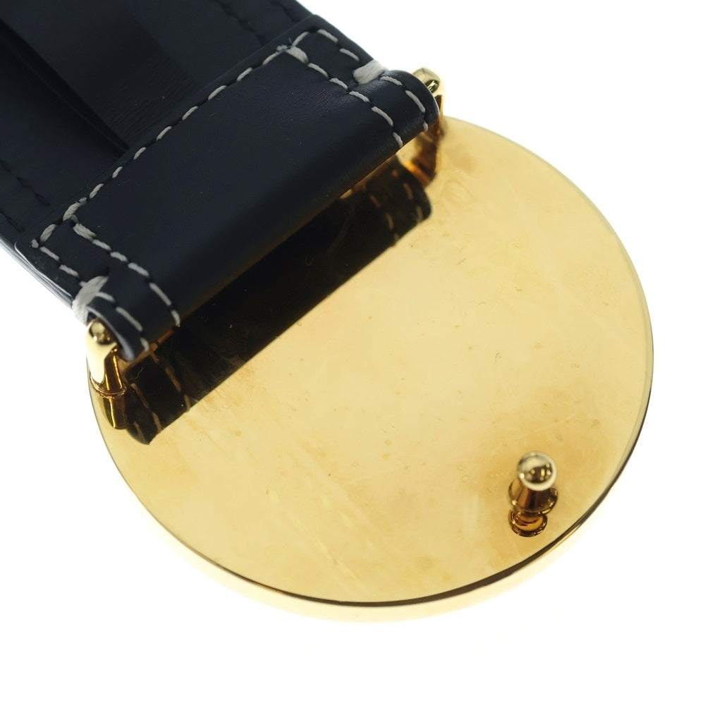 MARNI(マルニ) ゴールドバックル カーフレザーベルト ブラック CNMOU16QU1