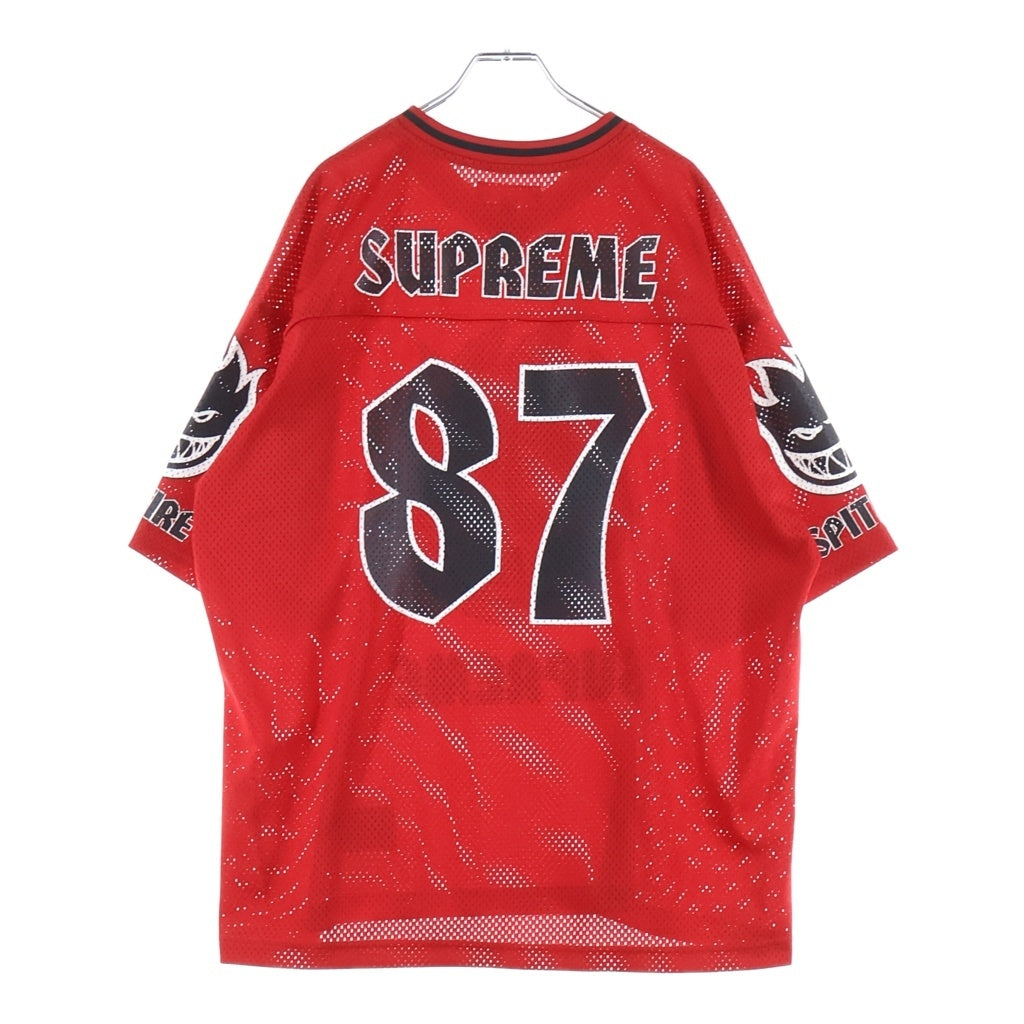 SUPREME(シュプリーム) 26SS × Spitfire Football Jersey ×スピットファイア フットボールジャージ Vネック半袖Tシャツ レッド