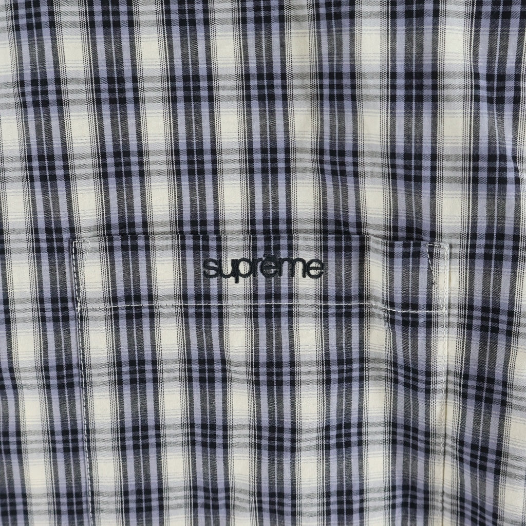 SUPREME(シュプリーム) SS Mini Plaid S/S Shirt チェック柄 ミニプレイド ショートスリーブ半袖シャツ グレー