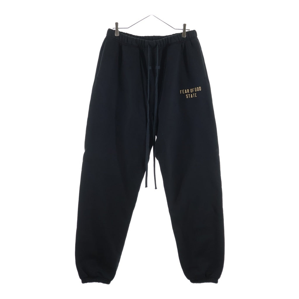 FEAR OF GOD ESSENTIALS(フィアオブゴッド エッセンシャルズ) ロゴプリント ドローストリング スウェットパンツ ブラック