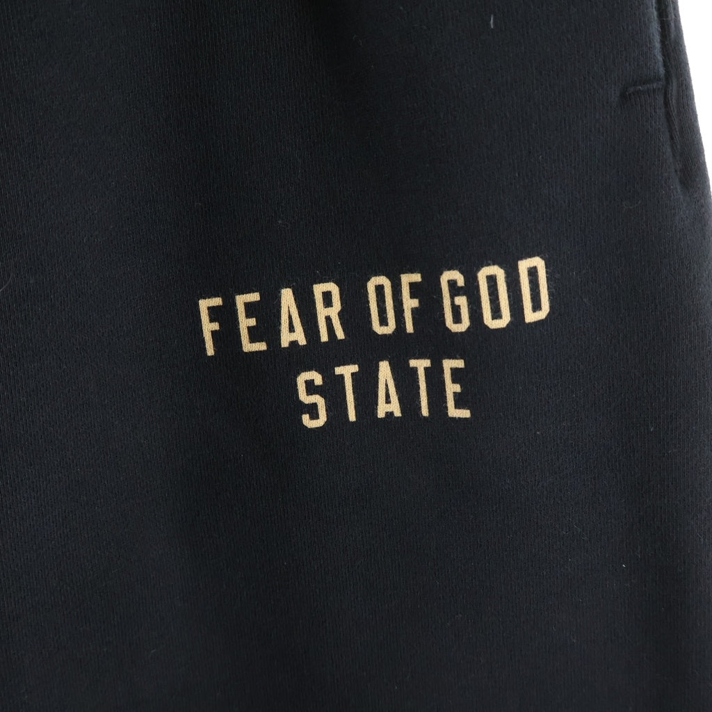FEAR OF GOD ESSENTIALS(フィアオブゴッド エッセンシャルズ) ロゴプリント ドローストリング スウェットパンツ ブラック