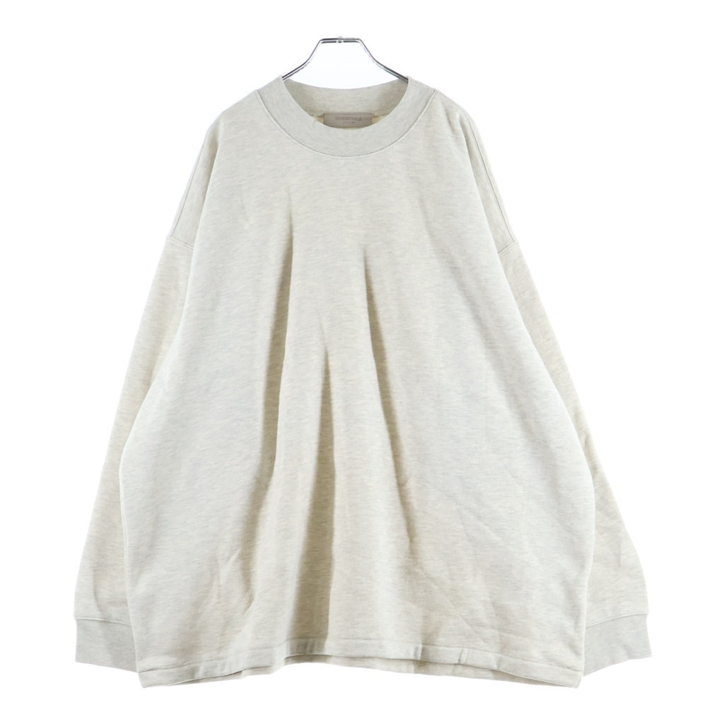 FEAR OF GOD ESSENTIALS(フィアオブゴッド エッセンシャルズ) フェルトロゴ ロングスリーブ 長袖ポロシャツ グレー