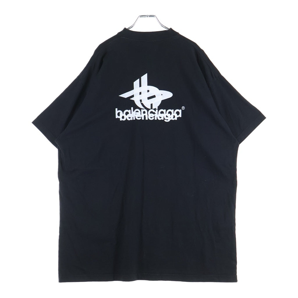 BALENCIAGA(バレンシアガ) 23AW LAYERED SPORTS LOGO TEE 739028 TPVF2 レイヤードスポーツロゴ クルーネック半袖Tシャツ カットソー ブラック