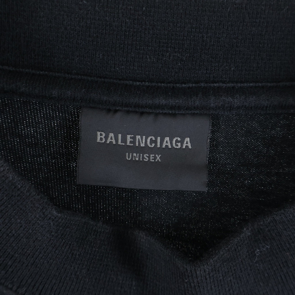 BALENCIAGA(バレンシアガ) 23AW LAYERED SPORTS LOGO TEE 739028 TPVF2 レイヤードスポーツロゴ クルーネック半袖Tシャツ カットソー ブラック