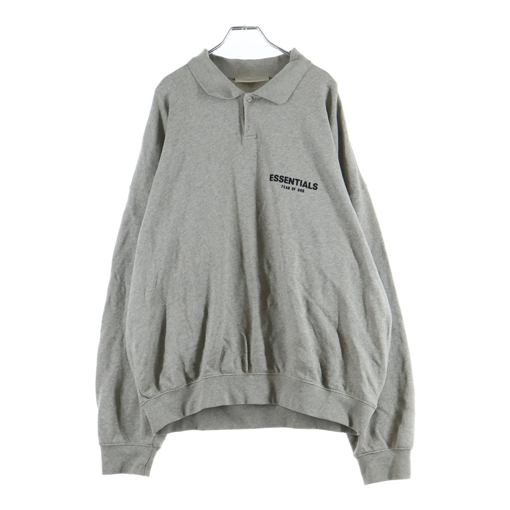 FEAR OF GOD ESSENTIALS(フィアオブゴッド エッセンシャルズ) バックフェルトロゴ スウェットポロシャツ ベージュ