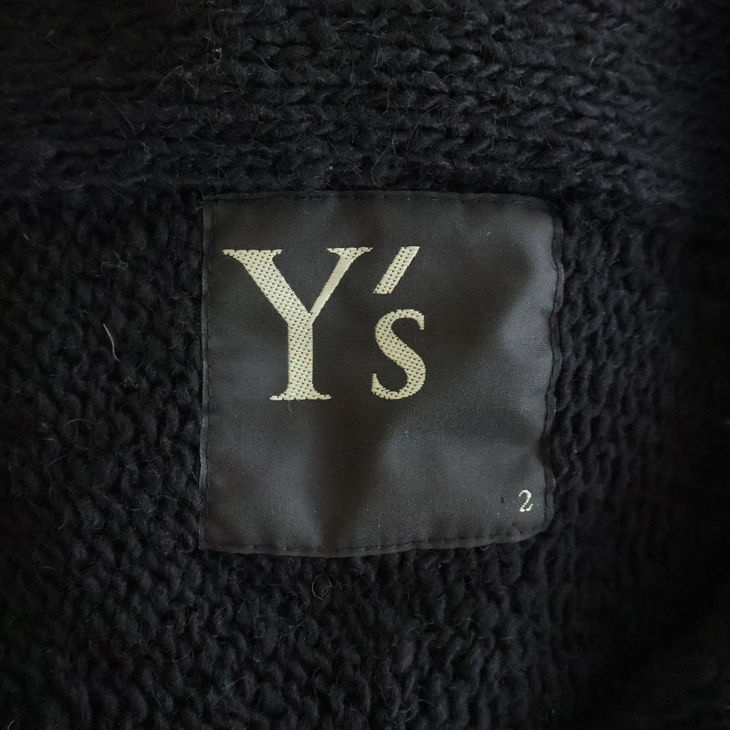 Y's(ワイズ) 変形ニットカーディガン ブラック YK-K03-571