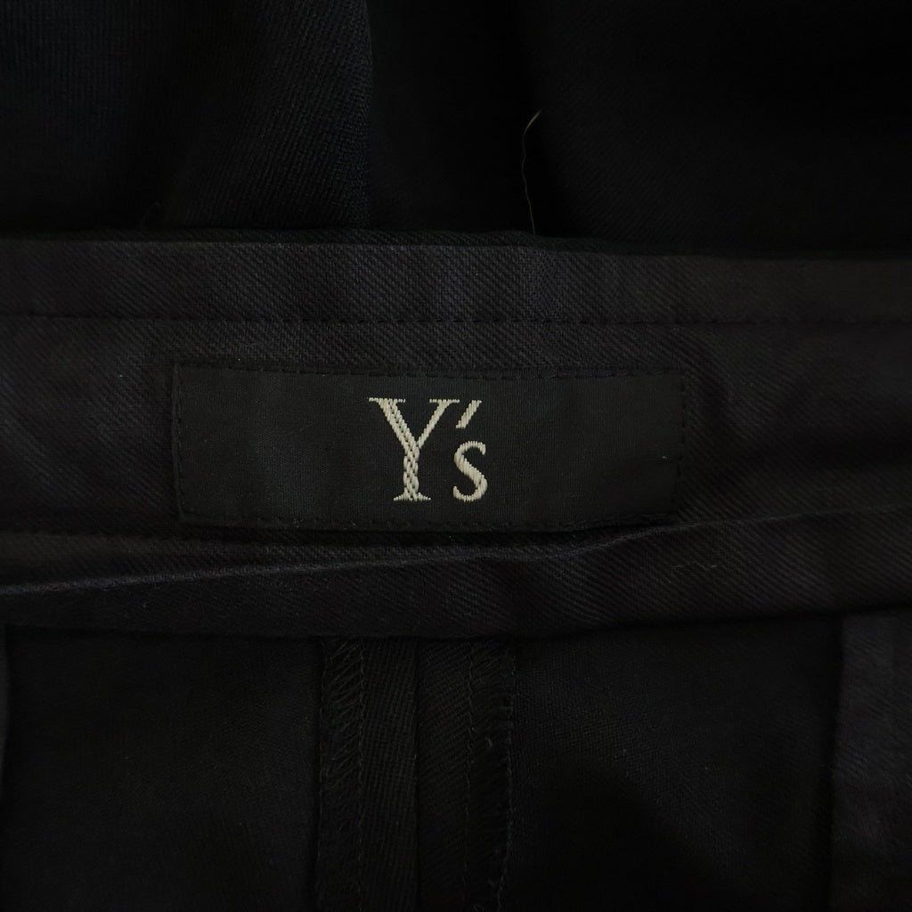 Y's(ワイズ) 12AW ウールイージーパンツ ブラック YD-P11-100