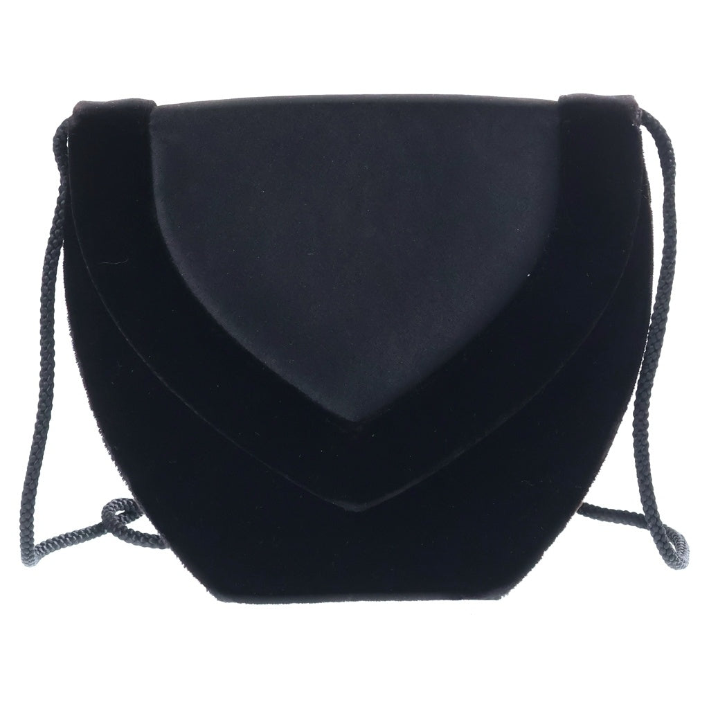 YVES SAINT LAURENT(イヴサンローラン) VELOUR MINI SHOULDER BAG ベロア ミニショルダーバッグ ブラック レディース