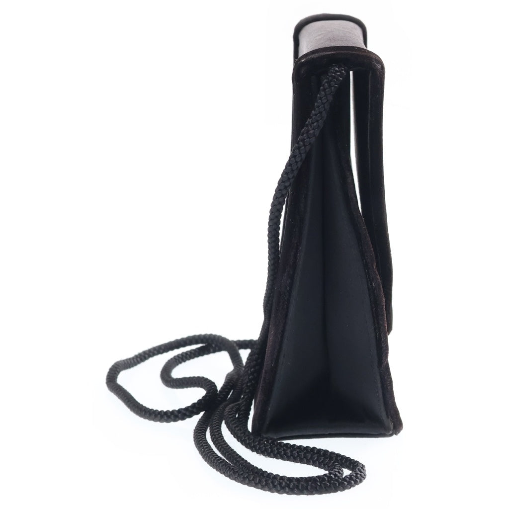 YVES SAINT LAURENT(イヴサンローラン) VELOUR MINI SHOULDER BAG ベロア ミニショルダーバッグ ブラック レディース