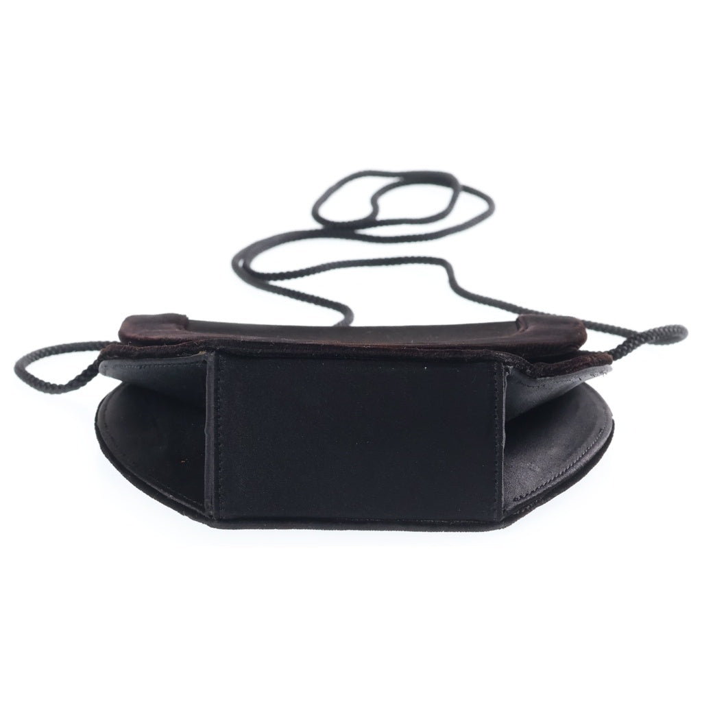YVES SAINT LAURENT(イヴサンローラン) VELOUR MINI SHOULDER BAG ベロア ミニショルダーバッグ ブラック レディース