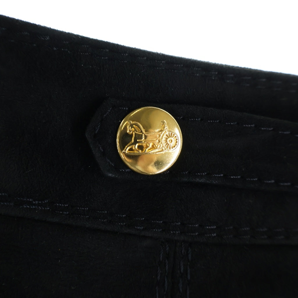 CELINE(セリーヌ) 70S HORSE BIT VELOUR A-LINE SKIRT ホースビット ベロア Aラインスカート ブラック レディース