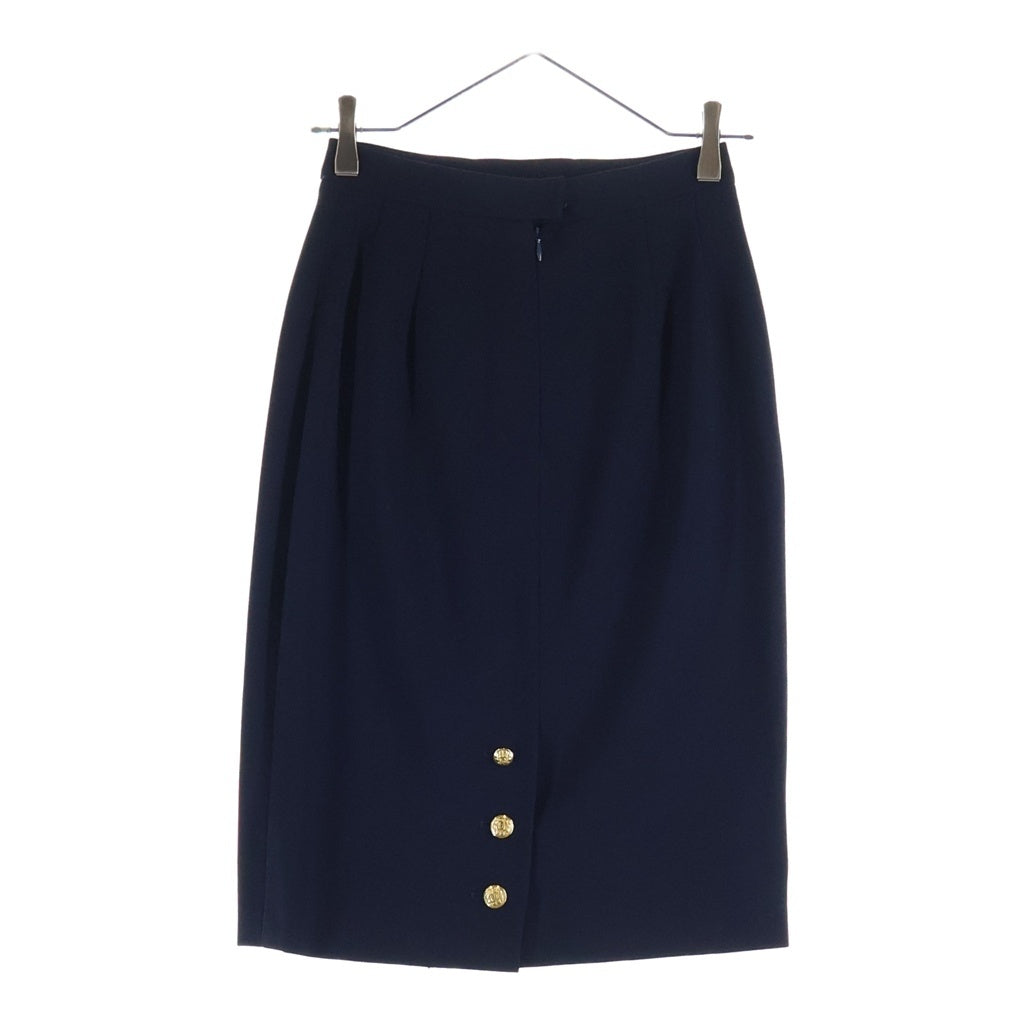 CHANEL BOUTIQUE(シャネルブティック) COCO MARK GOLD BUTTON SKIRT ココマーク 金ボタン スカート ネイビー レディース