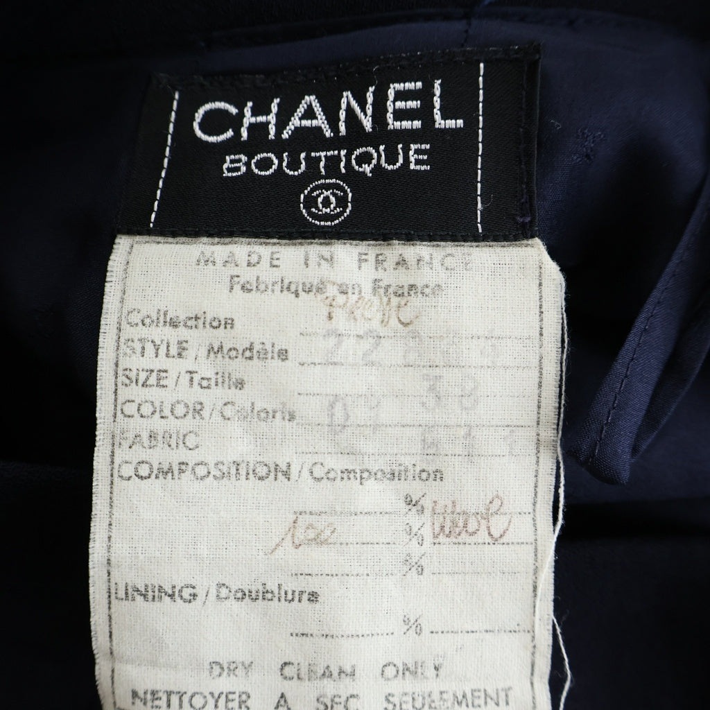 CHANEL BOUTIQUE(シャネルブティック) COCO MARK GOLD BUTTON SKIRT ココマーク 金ボタン スカート ネイビー レディース