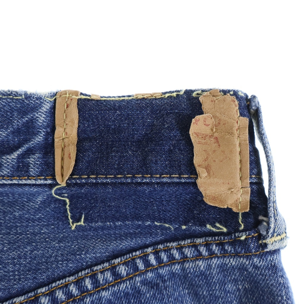 Levi's(リーバイス) 60s VINTAGE 501 BIGE ボタン裏6 レインボー Vステッチ ストレートデニムパンツ ブルー