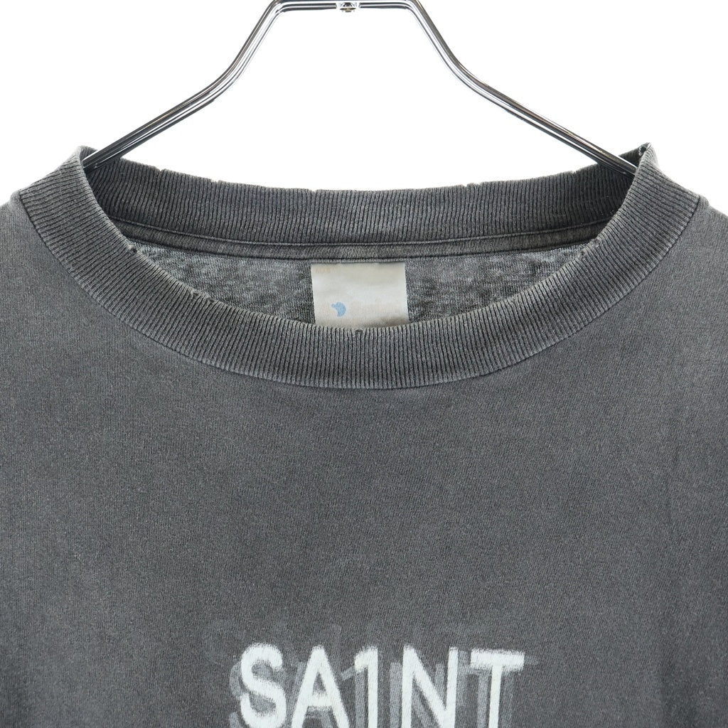 SAINT MICHAEL(セントマイケル) 24AW SS TEE SEVEN DEADLY ロゴ半袖プリントTシャツ ダメージ加工 SM-YS1-0000-003