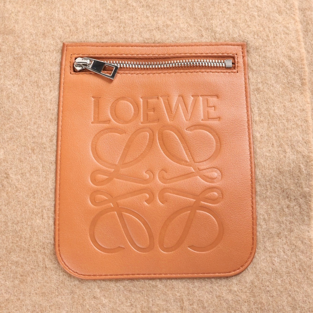 LOEWE(ロエベ) アナグラム カシミヤウールマフラー ベージュ レディース