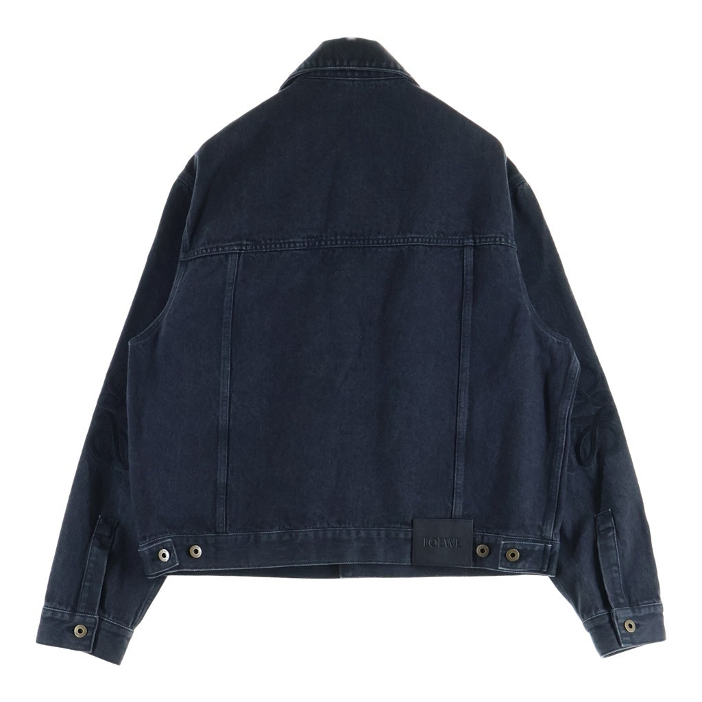 LOEWE(ロエベ) ANAGRAM LOGO DENIM JAKCET アナグラムロゴ トラッカー デニムジャケット ブラック H526Y50W40