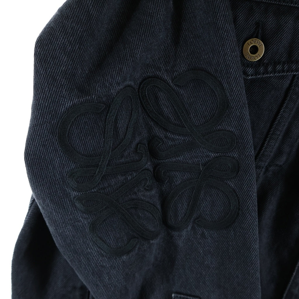 LOEWE(ロエベ) ANAGRAM LOGO DENIM JAKCET アナグラムロゴ トラッカー デニムジャケット ブラック H526Y50W40