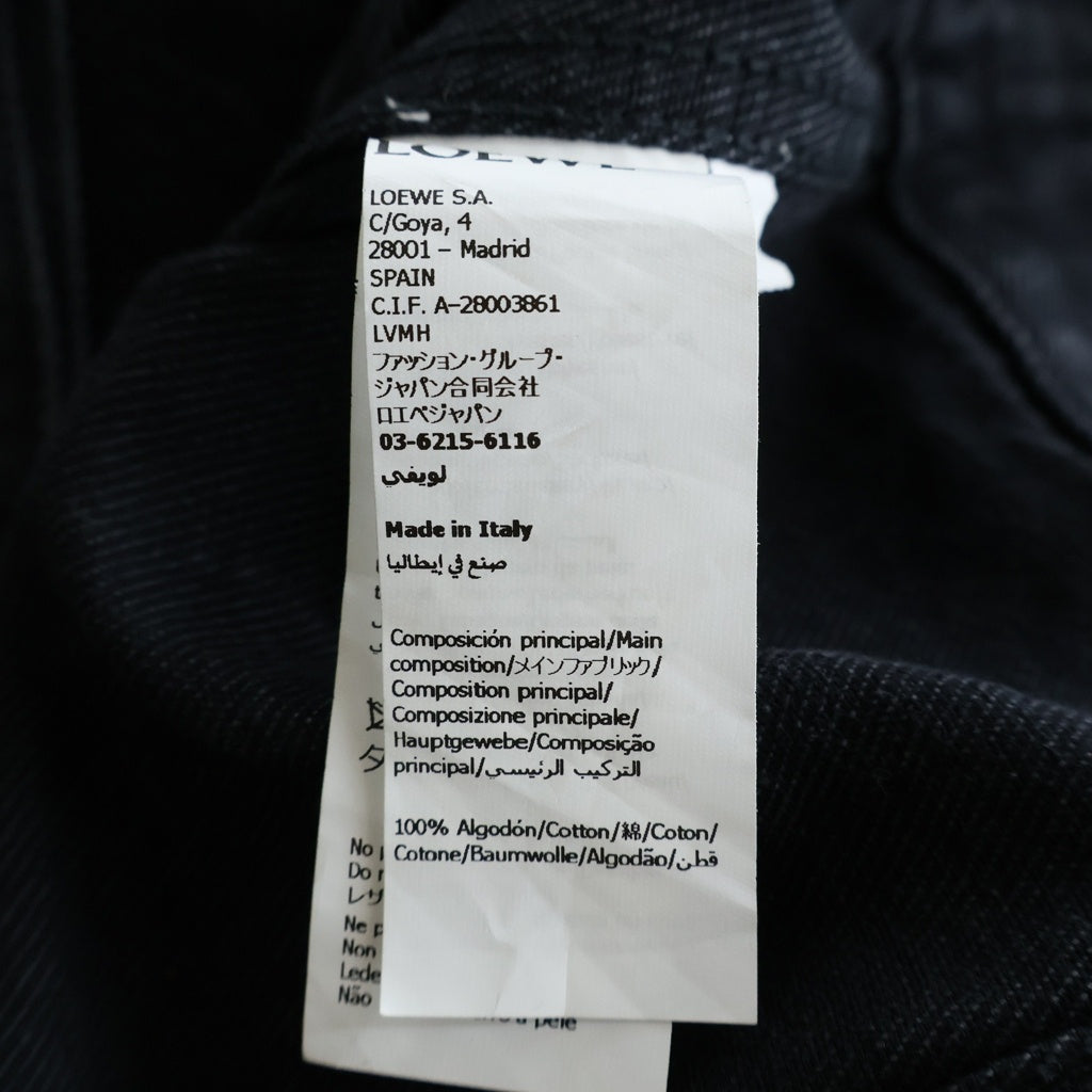 LOEWE(ロエベ) ANAGRAM LOGO DENIM JAKCET アナグラムロゴ トラッカー デニムジャケット ブラック H526Y50W40