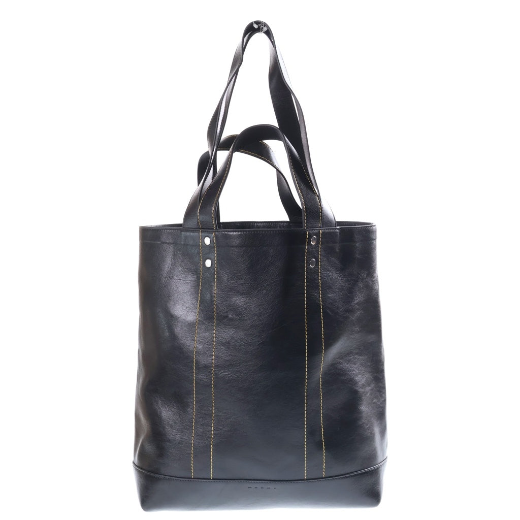 MARNI(マルニ) N/S LEATHER TOTE SHMQ0109U0 レザー トートバッグ ブラック レディース