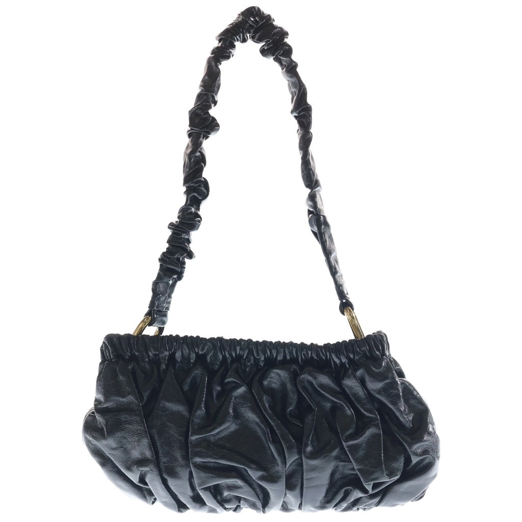 MARNI(マルニ) RUCHED LEATHER SHOULDER BAG SBMP0297U0 ルッチド レザーショルダーバッグ ブラック レディース