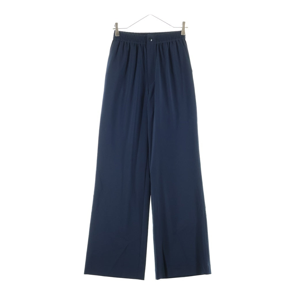 HYKE(ハイク) ストレッチ ワイドレグパンツ レディース ネイビー