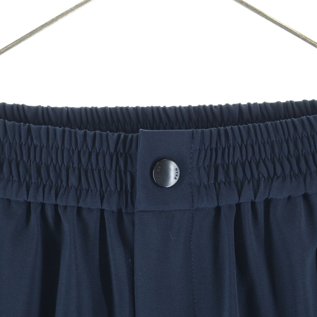 HYKE(ハイク) ストレッチ ワイドレグパンツ レディース ネイビー