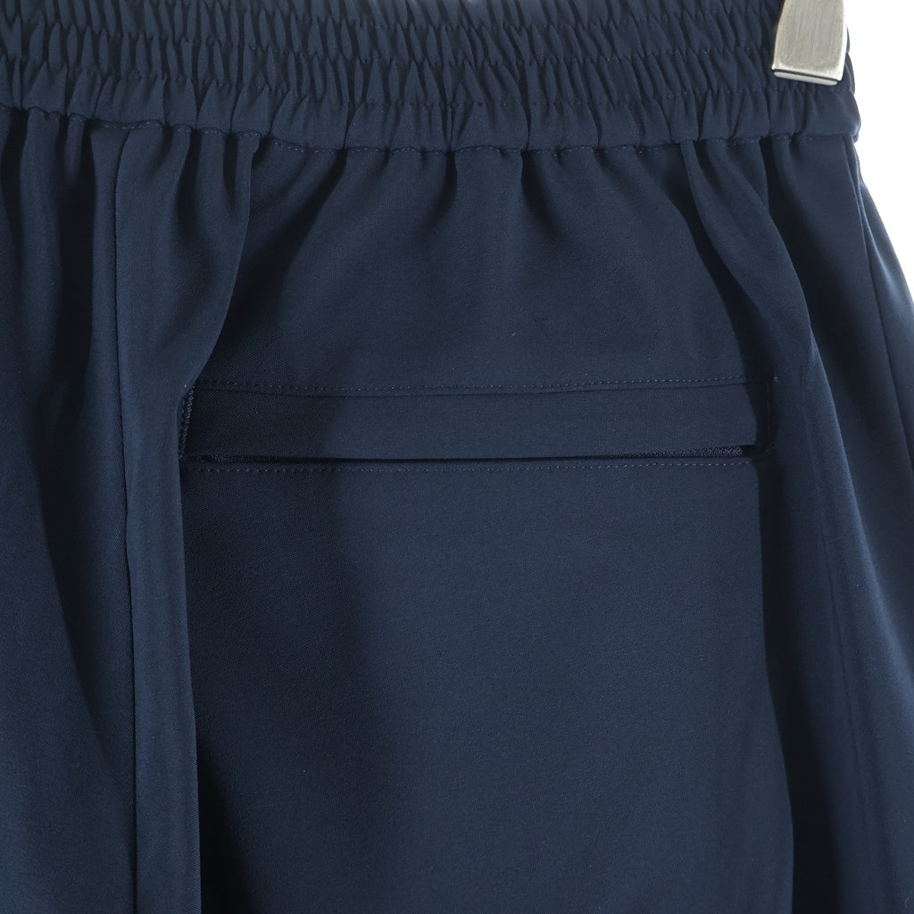 HYKE(ハイク) ストレッチ ワイドレグパンツ レディース ネイビー