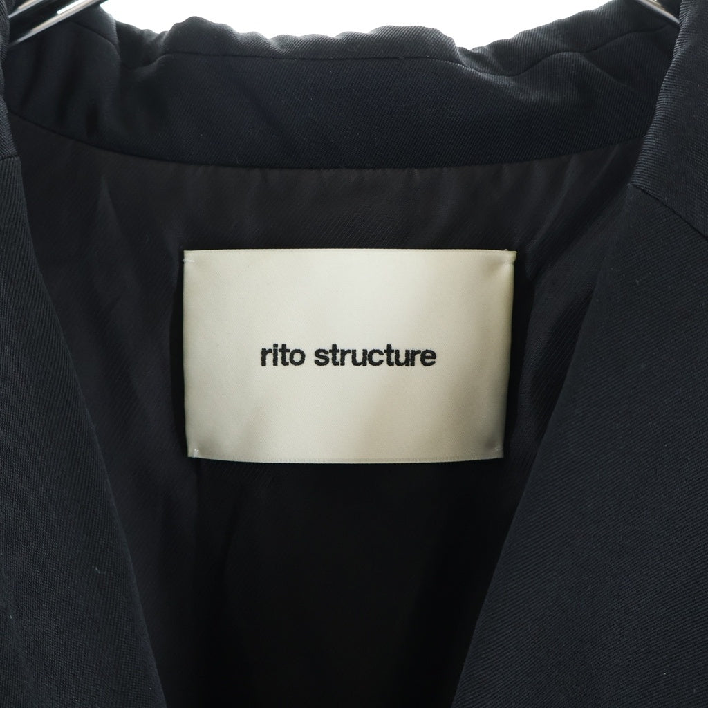 rito structure(リト ストラクチャー) 077R22W003J Back-Slit Jacket バックスリットテーラードジャケット ブラック レディース