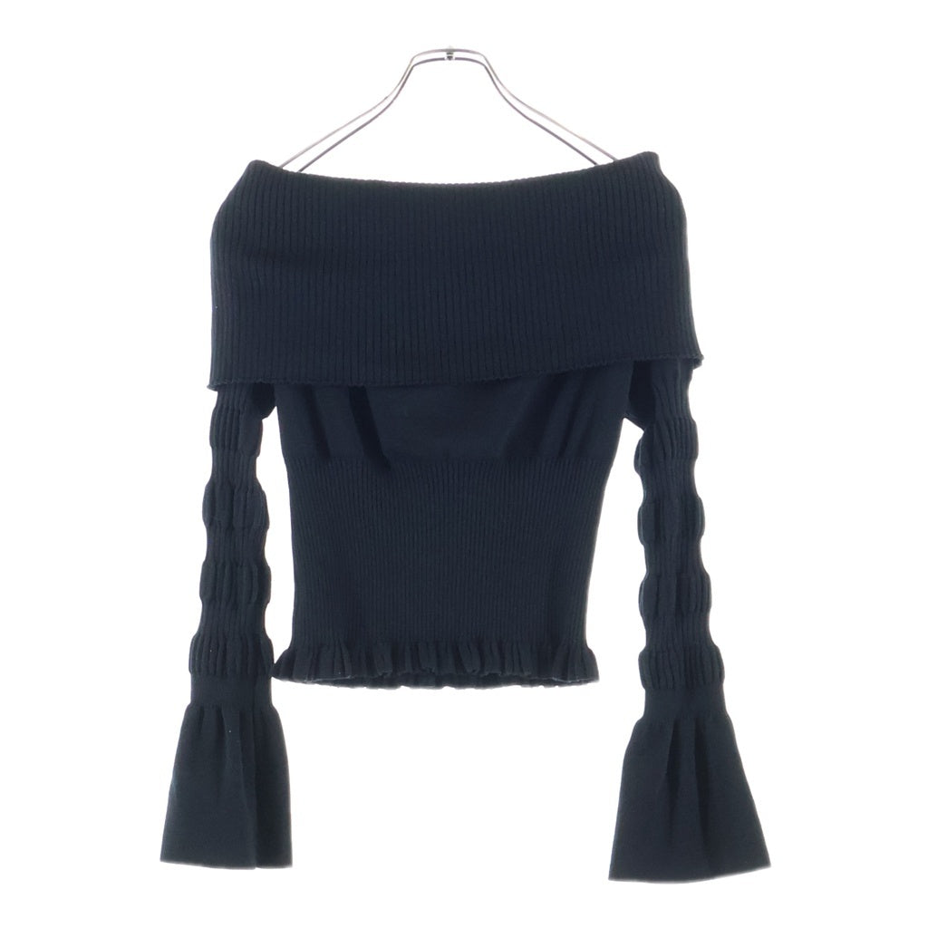 FETICO(フェティコ) THE TOKYO 別注 STRIPE KNIT OFF-SHOULDER TOP FTC244-0722 ストライプニットオフショルダートップ レディース