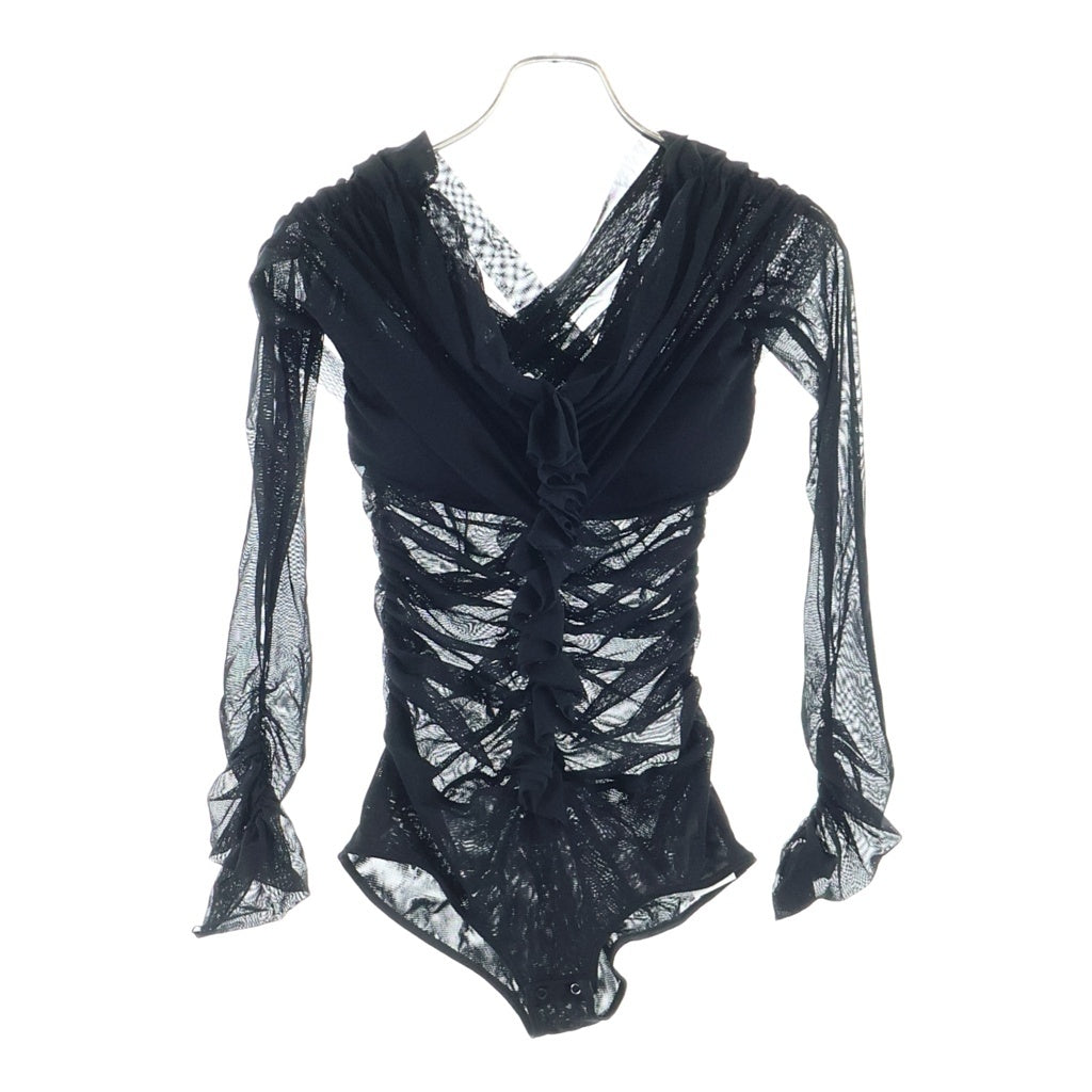 FETICO(フェティコ) TULLE FRILLED BODYSUIT BLACK FTC252-0402 チュール フリルド ボディスーツ レディース ブラック
