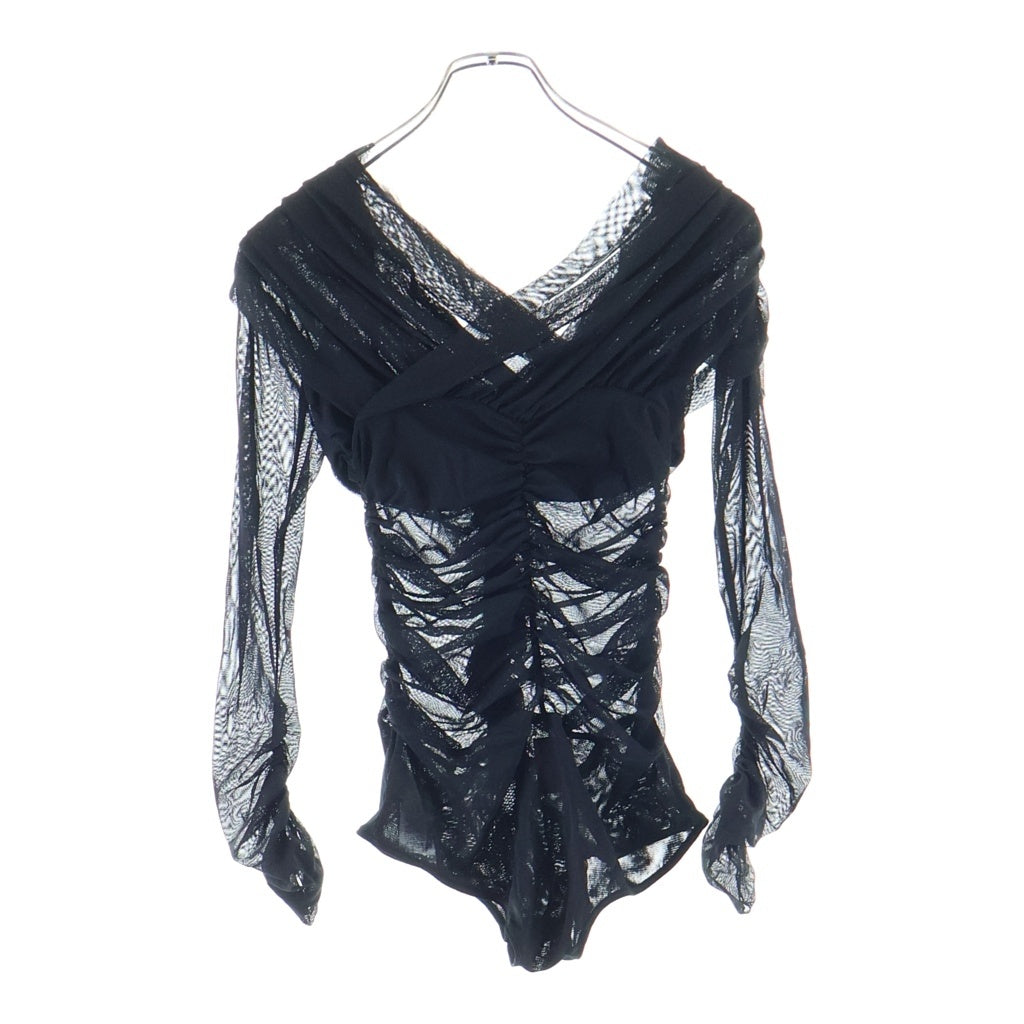 FETICO(フェティコ) TULLE FRILLED BODYSUIT BLACK FTC252-0402 チュール フリルド ボディスーツ レディース ブラック