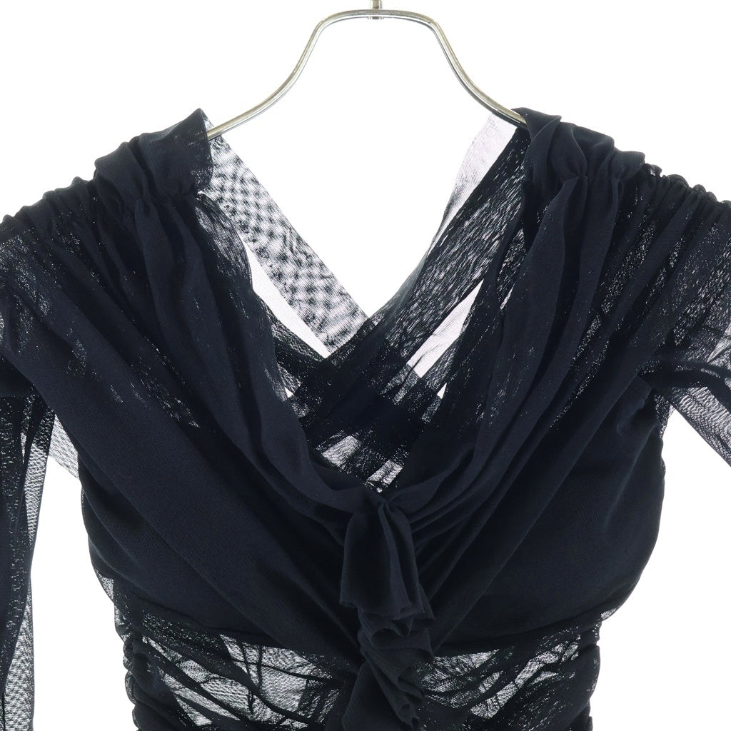 FETICO(フェティコ) TULLE FRILLED BODYSUIT BLACK FTC252-0402 チュール フリルド ボディスーツ レディース ブラック