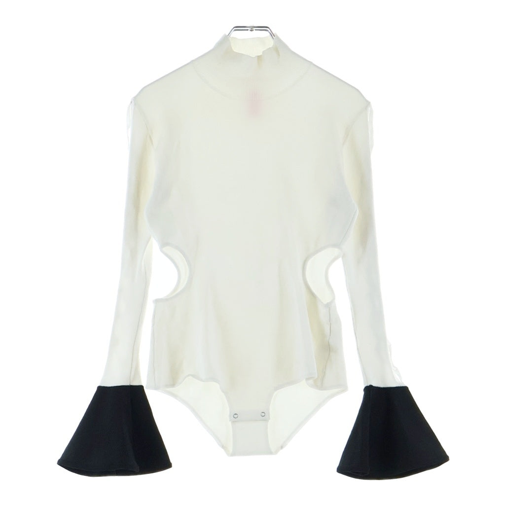 FETICO(フェティコ) 23AW BICOLORED KNIT BODYSUIT FTC234-0710 バイカラー ニットボディスーツ レディース ブラック/ホワイト