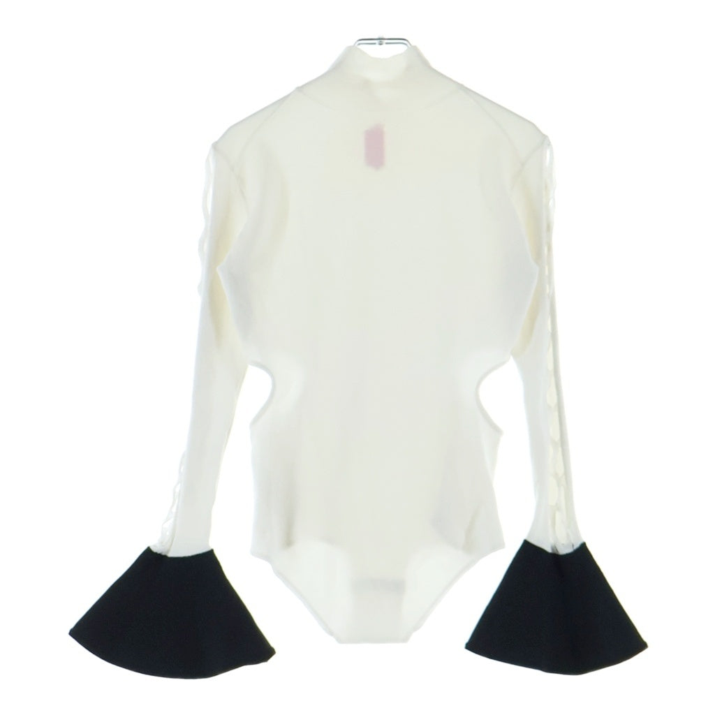 FETICO(フェティコ) 23AW BICOLORED KNIT BODYSUIT FTC234-0710 バイカラー ニットボディスーツ レディース ブラック/ホワイト