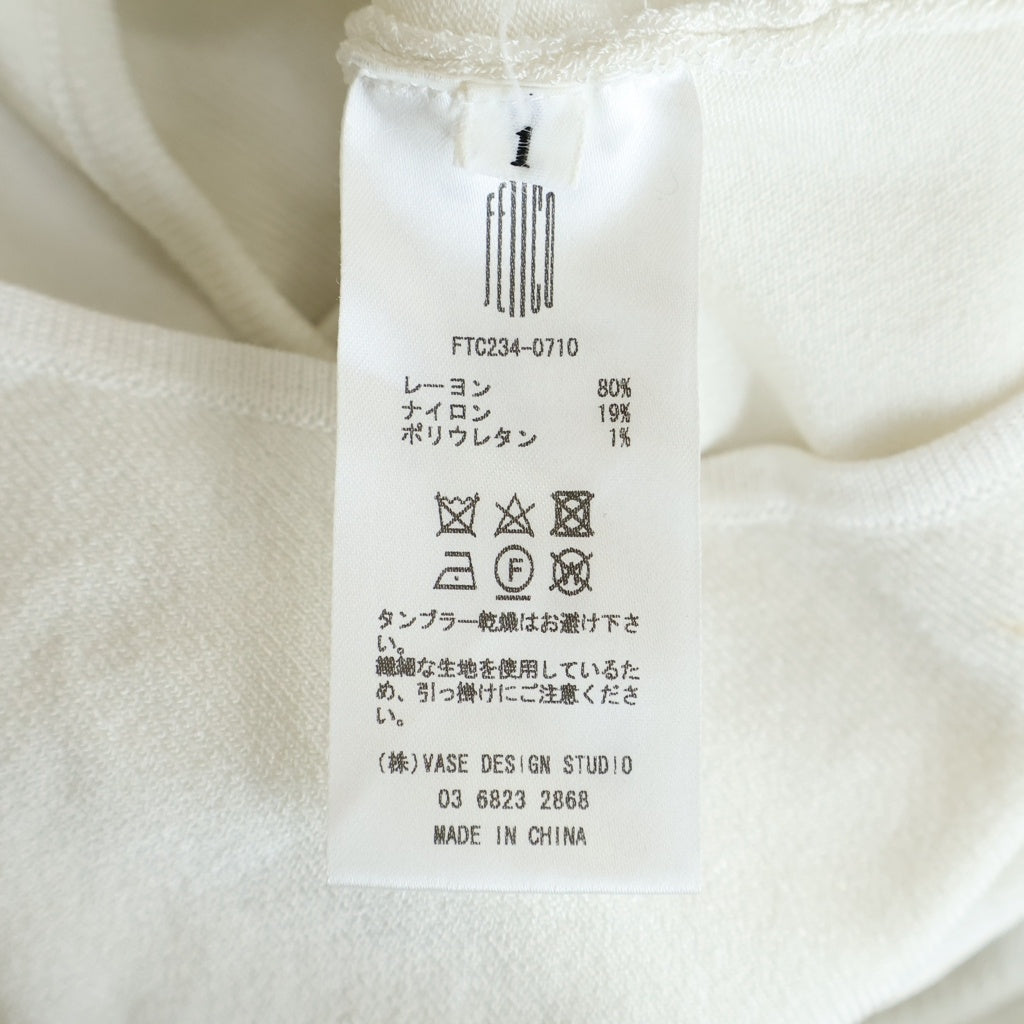 FETICO(フェティコ) 23AW BICOLORED KNIT BODYSUIT FTC234-0710 バイカラー ニットボディスーツ レディース ブラック/ホワイト