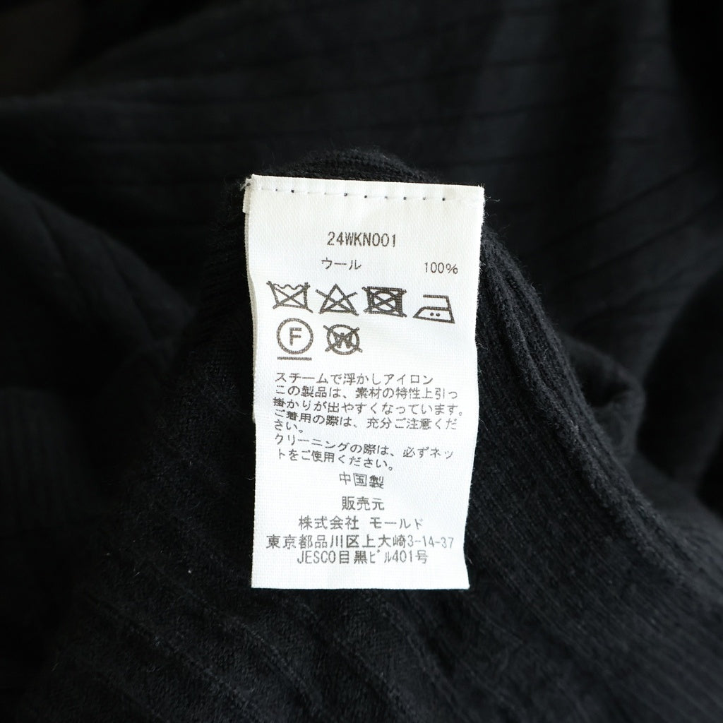 CINOH(チノ) TURTLENECK TIGHT KNIT 24WKN001 タートルネック タイトニット レディース ブラック