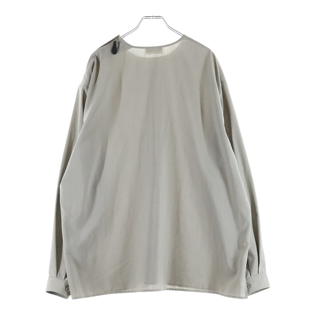 THE RERACS(ザ リラクス) 26SS THE SIDE ZIP PULLOVER SHIRT LONG SLEEVE 26SS-REBL-478-J サイドジップ プルオーバー ロングスリーブシャツ グレー