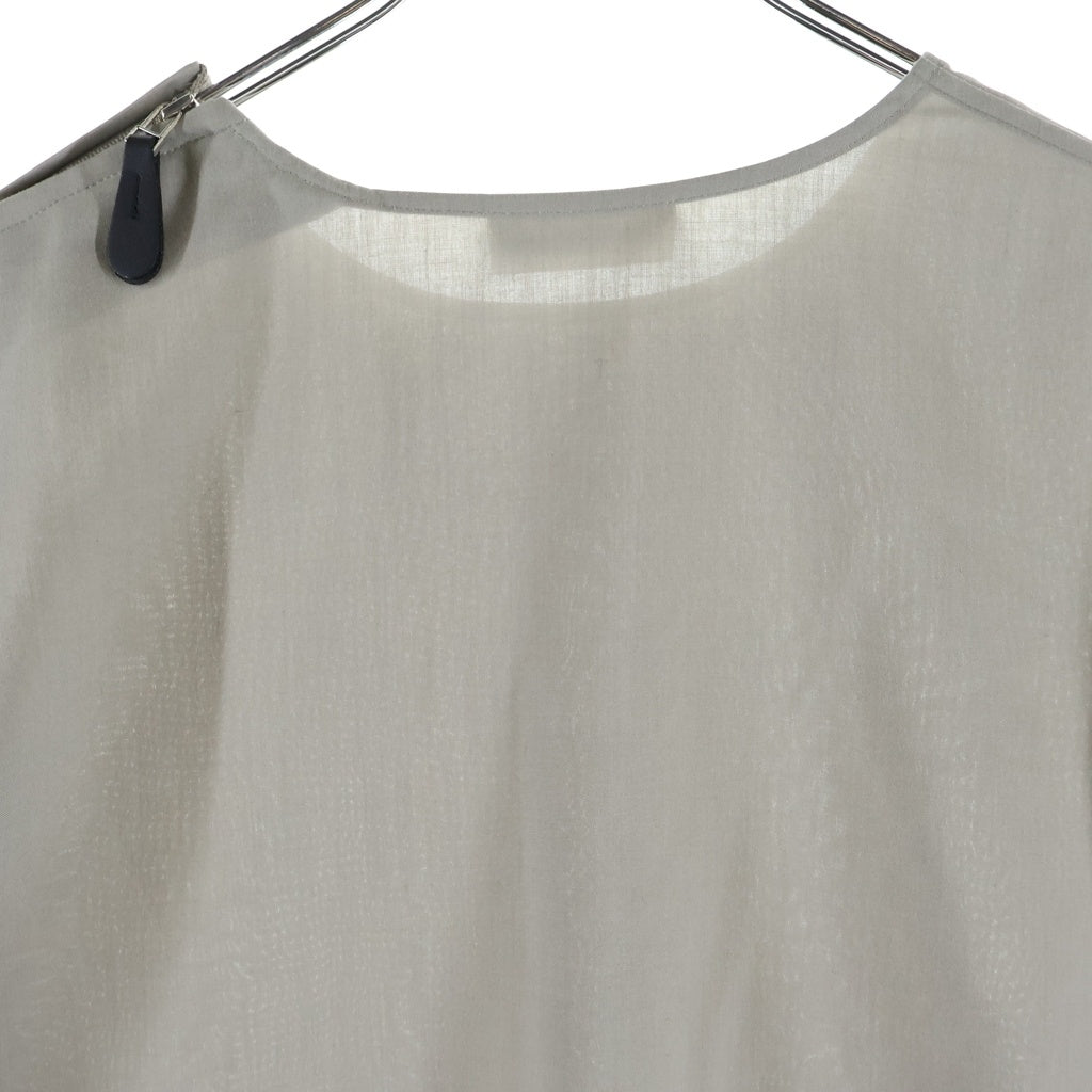 THE RERACS(ザ リラクス) 26SS THE SIDE ZIP PULLOVER SHIRT LONG SLEEVE 26SS-REBL-478-J サイドジップ プルオーバー ロングスリーブシャツ グレー