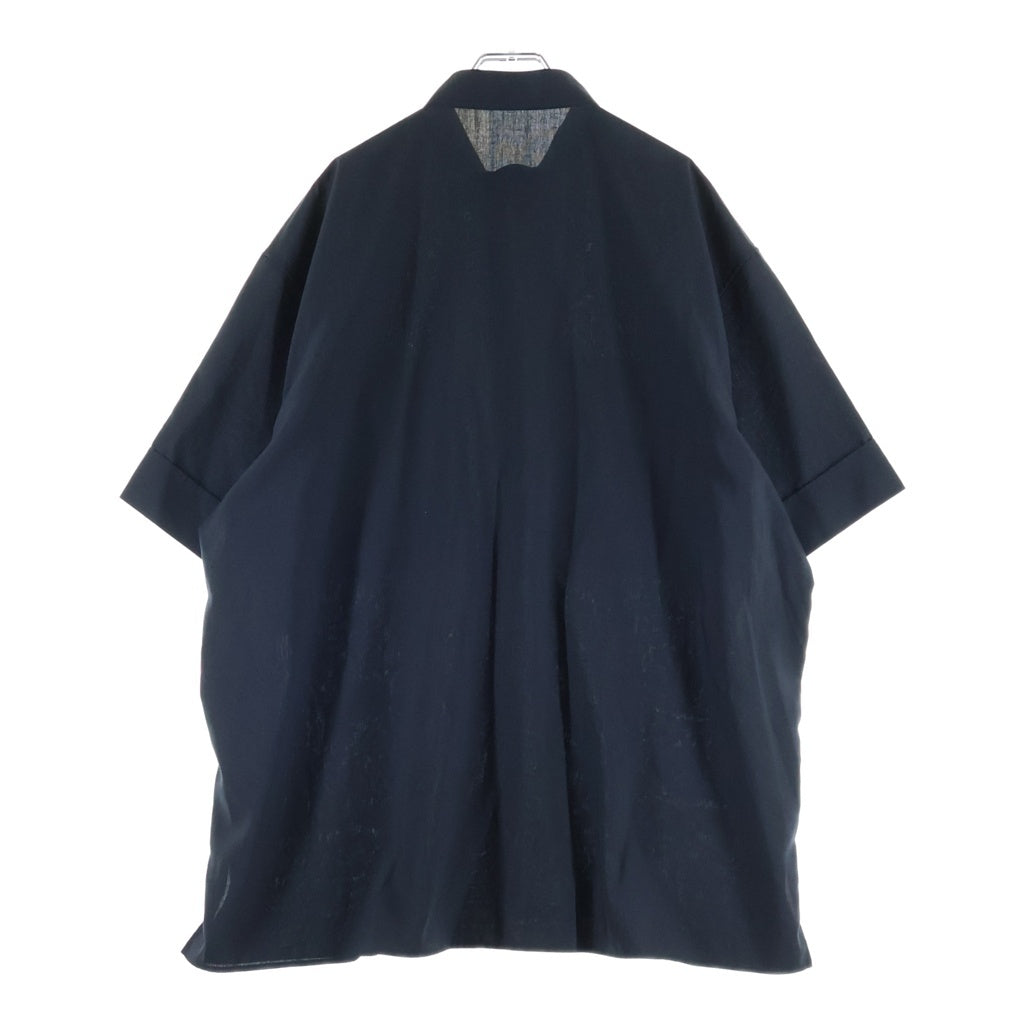 THE RERACS(ザ リラクス) 25SS ハーフボタン バンドカラー半袖シャツ 25SS-REBL-468-IDSP-J ブラック