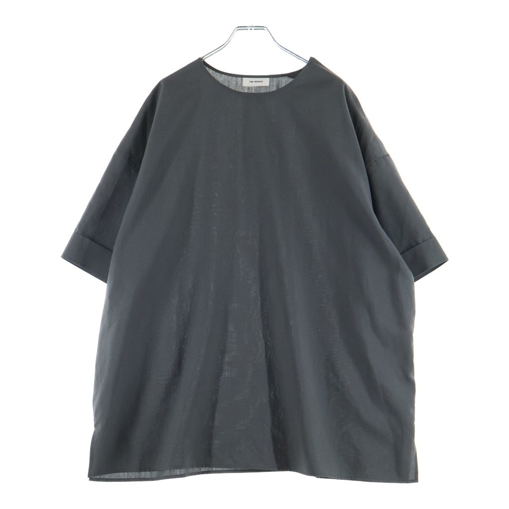 THE RERACS(ザ リラクス) 24SS PE SUPER LIGHT SPUN THE SIDE ZIP PULLOVER SHIRT SHORT SLEEVE 24SS-REBL-404-J サイドジッププルオーバーショートスリーブ半袖シャツ グレー