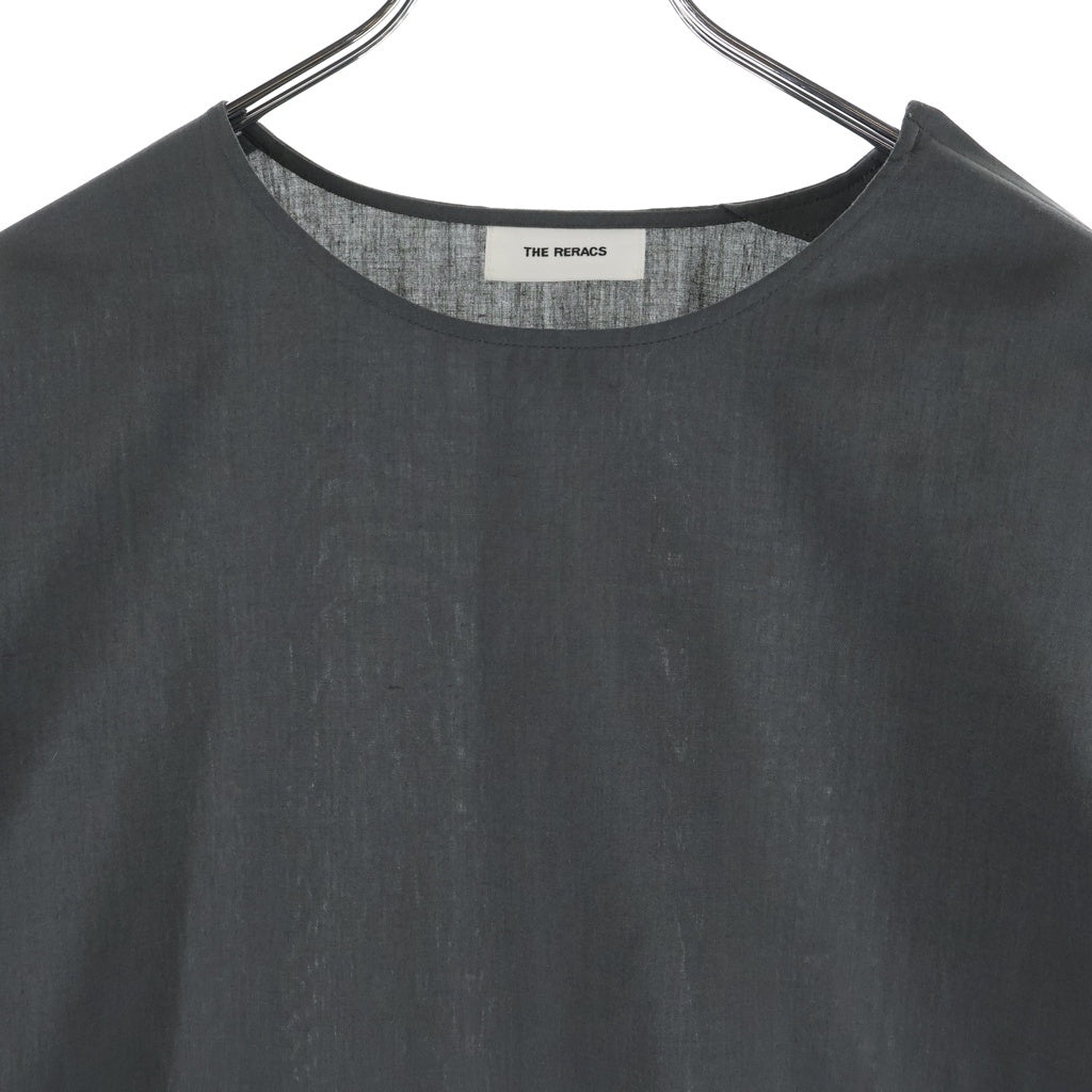 THE RERACS(ザ リラクス) 24SS PE SUPER LIGHT SPUN THE SIDE ZIP PULLOVER SHIRT SHORT SLEEVE 24SS-REBL-404-J サイドジッププルオーバーショートスリーブ半袖シャツ グレー