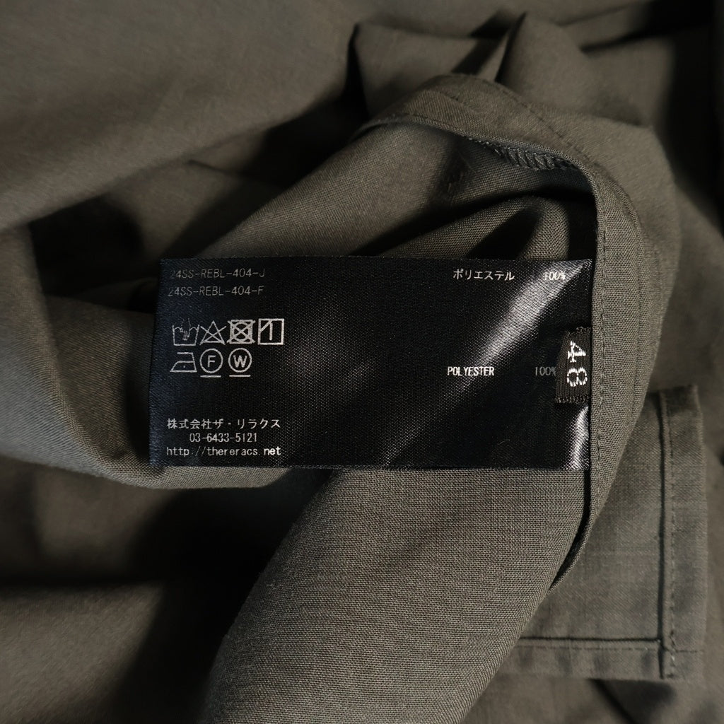 THE RERACS(ザ リラクス) 24SS PE SUPER LIGHT SPUN THE SIDE ZIP PULLOVER SHIRT SHORT SLEEVE 24SS-REBL-404-J サイドジッププルオーバーショートスリーブ半袖シャツ グレー