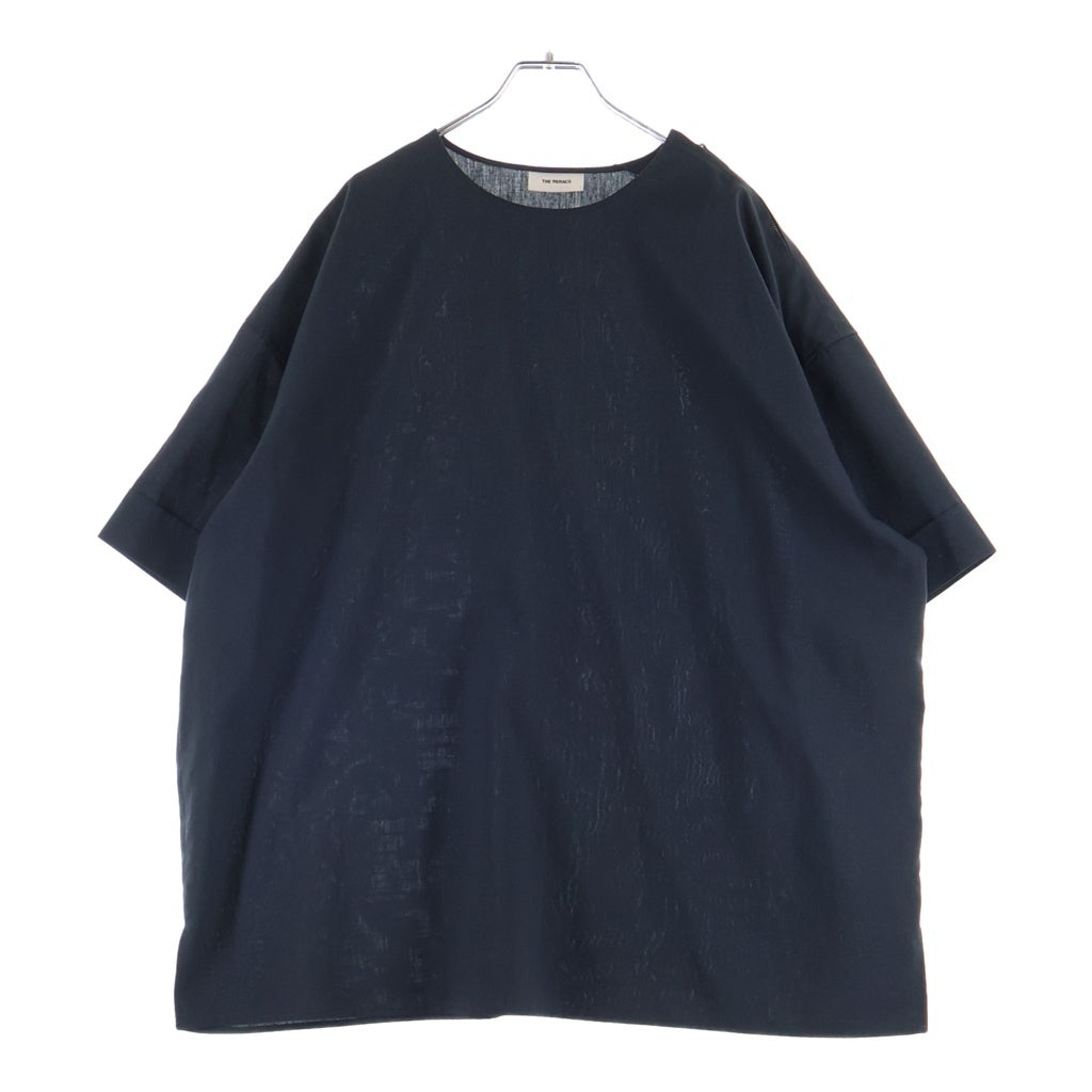 THE RERACS(ザ リラクス) 24SS PE SUPER LIGHT SPUN THE SIDE ZIP PULLOVER SHIRT SHORT SLEEVE 24SS-REBL-404-J サイドジッププルオーバーショートスリーブ半袖シャツ ブラック