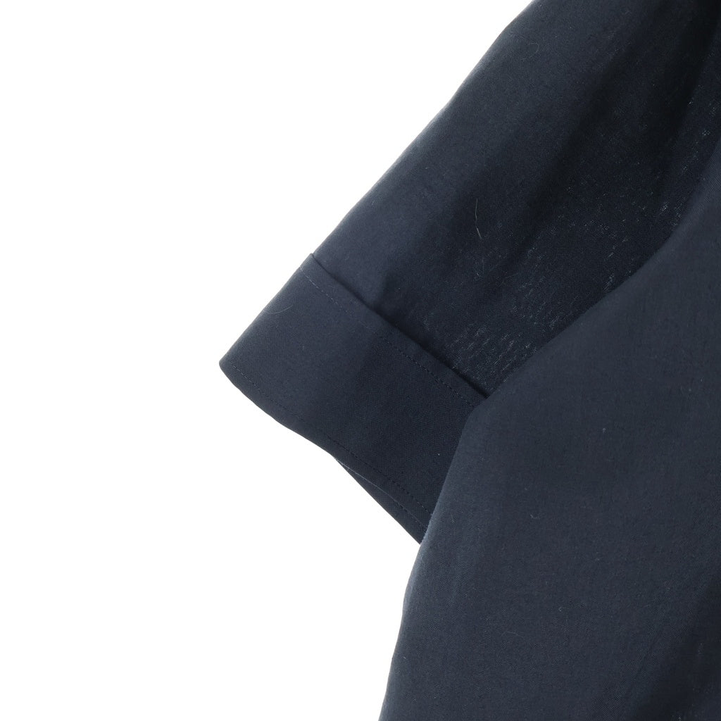 THE RERACS(ザ リラクス) 24SS PE SUPER LIGHT SPUN THE SIDE ZIP PULLOVER SHIRT SHORT SLEEVE 24SS-REBL-404-J サイドジッププルオーバーショートスリーブ半袖シャツ ブラック
