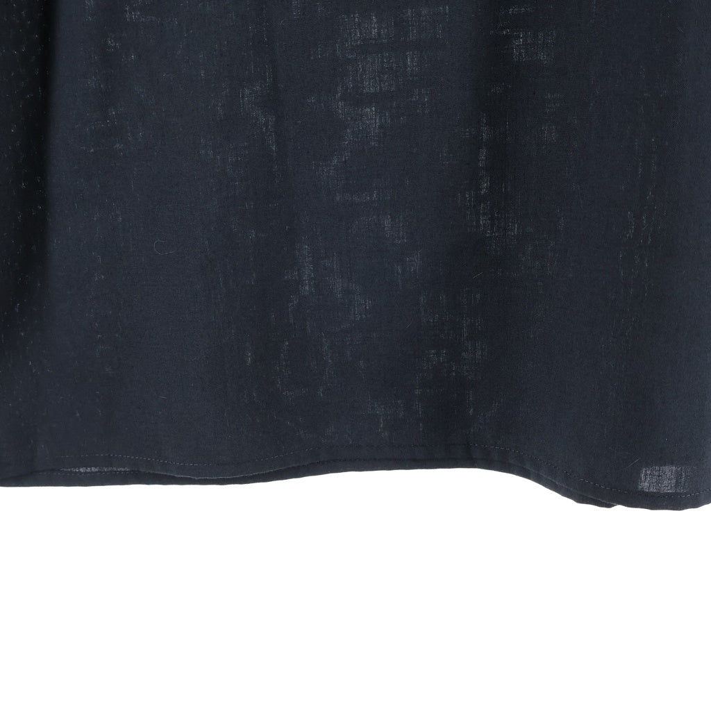 THE RERACS(ザ リラクス) 24SS PE SUPER LIGHT SPUN THE SIDE ZIP PULLOVER SHIRT SHORT SLEEVE 24SS-REBL-404-J サイドジッププルオーバーショートスリーブ半袖シャツ ブラック