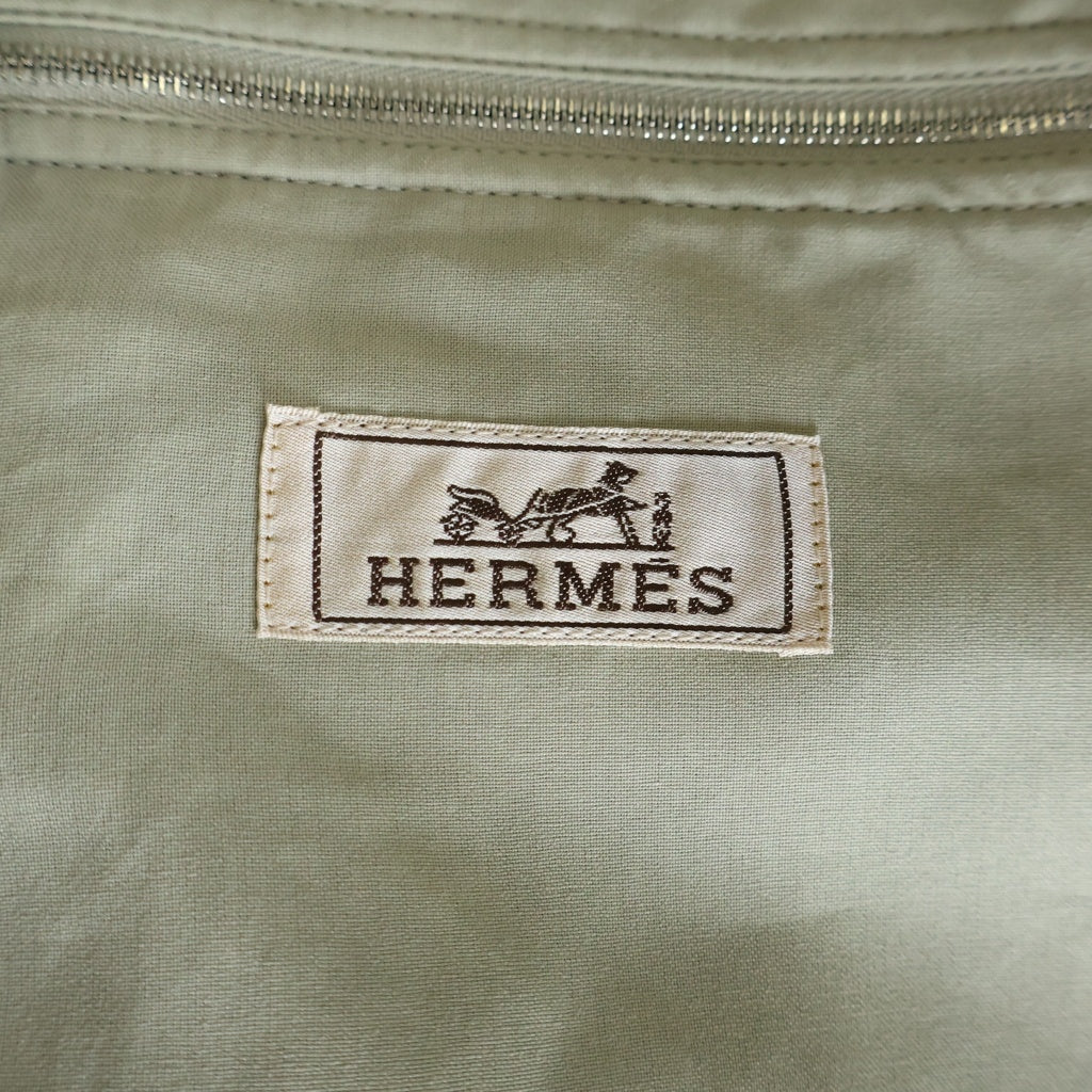 HERMES(エルメス) DOUBLE POCKET ZIPUP JACKET ダブルポケットジップアップ フーデッドジャケット ベージュ 652340HE
