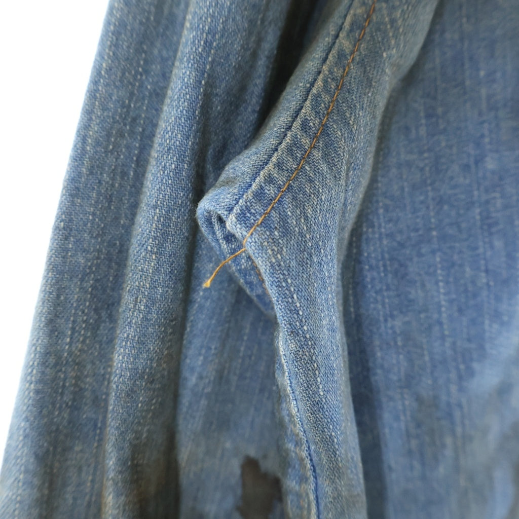DISCOVERED(ディスカバード) CRASH DENIM SHIRTS DC-AW25-SH-01 ダメージ加工 クラッシュデニム 長袖シャツ インディゴブルー